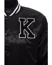 schwarze Bomberjacke von KINGKEROSIN