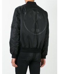 schwarze Bomberjacke von Moschino