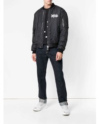 schwarze Bomberjacke von Moschino