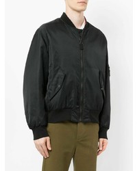 schwarze Bomberjacke von Yves Salomon Homme