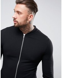 schwarze Bomberjacke von Asos