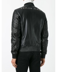 schwarze Bomberjacke von Philipp Plein