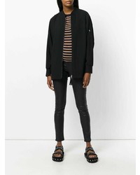 schwarze Bomberjacke von T by Alexander Wang