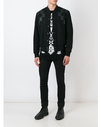 schwarze Bomberjacke von Marcelo Burlon County of Milan