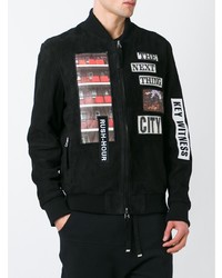 schwarze Bomberjacke von Blood Brother