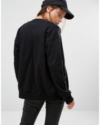 schwarze Bomberjacke von Asos