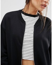 schwarze Bomberjacke von Asos