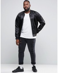 schwarze Bomberjacke von Asos