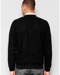 schwarze Bomberjacke von Pull&Bear