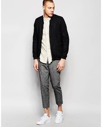 schwarze Bomberjacke von Pull&Bear