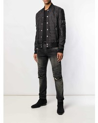 schwarze Bomberjacke von Balmain