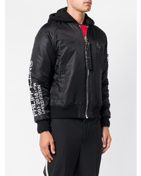 schwarze Bomberjacke von Philipp Plein