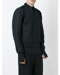 schwarze Bomberjacke von Alexander McQueen