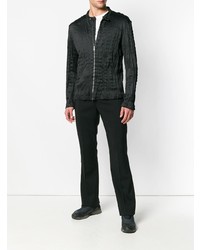 schwarze Bomberjacke von Issey Miyake