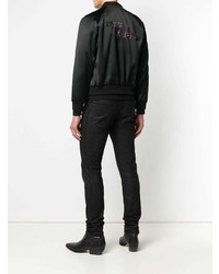 schwarze Bomberjacke von Saint Laurent