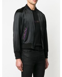 schwarze Bomberjacke von Saint Laurent