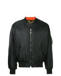 schwarze Bomberjacke von Yves Salomon Homme