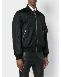 schwarze Bomberjacke von Alexander McQueen