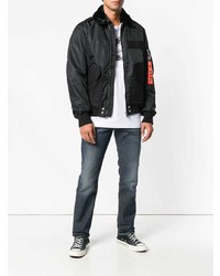 schwarze Bomberjacke von Diesel