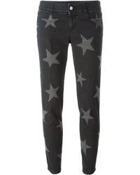 schwarze Boyfriend Jeans mit Sternenmuster von Stella McCartney