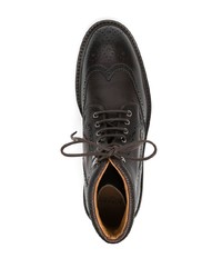 schwarze Brogue Stiefel aus Leder von Magnanni