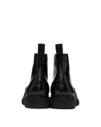 schwarze Brogue Stiefel aus Leder von Toga Virilis
