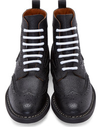 schwarze Brogue Stiefel aus Leder von Givenchy