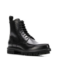 schwarze Brogue Stiefel aus Leder von DSQUARED2