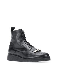 schwarze Brogue Stiefel aus Leder von Toga Virilis