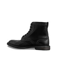 schwarze Brogue Stiefel aus Leder von Burberry