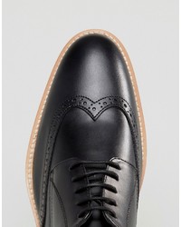 schwarze Brogue Stiefel aus Leder von Frank Wright