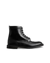 schwarze Brogue Stiefel aus Leder von Burberry