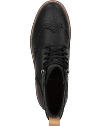schwarze Brogue Stiefel aus Leder von Clarks