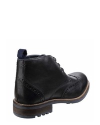 schwarze Brogue Stiefel aus Leder von Cotswold