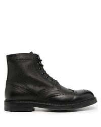 schwarze Brogue Stiefel aus Leder von Doucal's