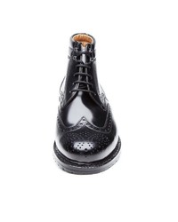 schwarze Brogue Stiefel aus Leder von Heinrich Dinkelacker