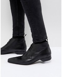 schwarze Brogue Stiefel aus Leder von Jeffery West