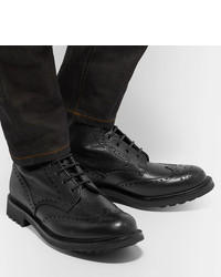 schwarze Brogue Stiefel aus Leder von Church's