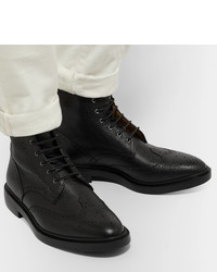 schwarze Brogue Stiefel aus Leder von Thom Browne