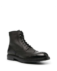 schwarze Brogue Stiefel aus Leder von Doucal's