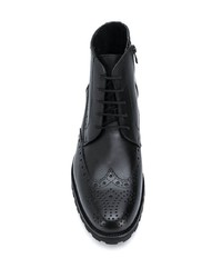 schwarze Brogue Stiefel aus Leder von Lloyd