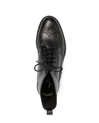 schwarze Brogue Stiefel aus Leder von Tagliatore