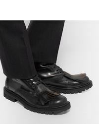 schwarze Brogue Stiefel aus Leder von Dries Van Noten