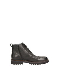 schwarze Brogue Stiefel aus Leder von Sioux