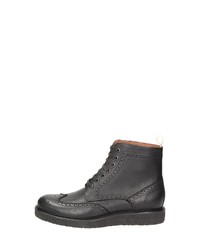 schwarze Brogue Stiefel aus Leder von Sioux