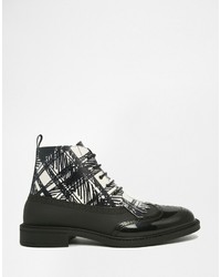 schwarze Brogue Stiefel von Vivienne Westwood