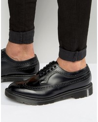 schwarze Brogue Stiefel von Dr. Martens