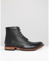 schwarze Brogue Stiefel von Ted Baker