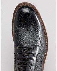 schwarze Brogue Stiefel von Ted Baker