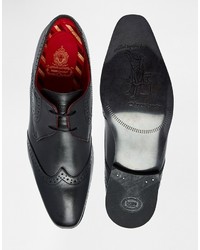 schwarze Brogues von Base London